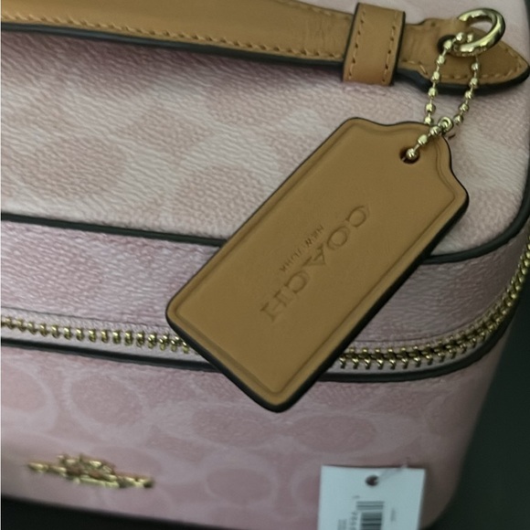 Coach Blush Pink Cosmetic Case with Gold Details - Picture 2 of 3